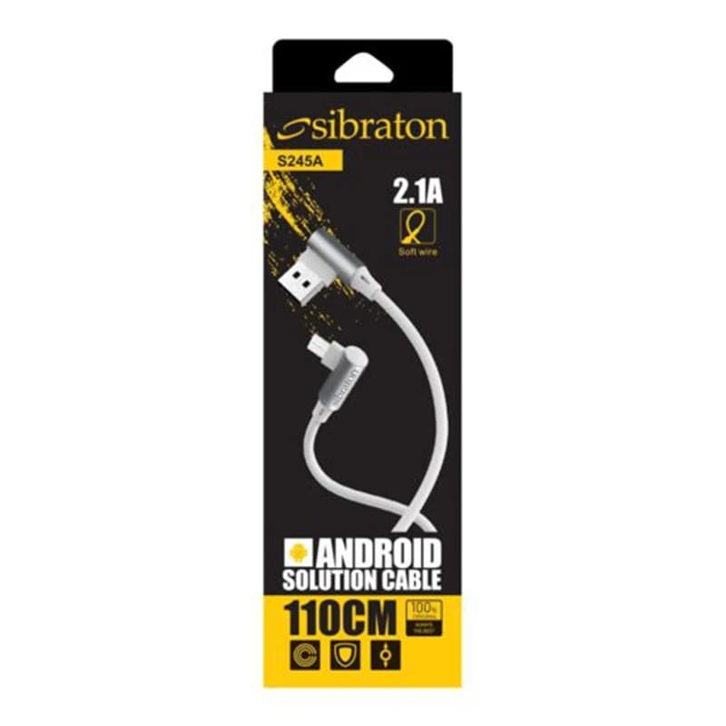 کابل تبدیل USB به microUSB سیبراتون مدل S245A طول 1.1 متر
