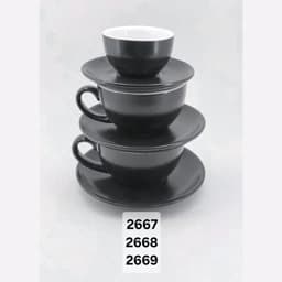 ست اسپرسو با نعلبکی مشکی۶ تایی