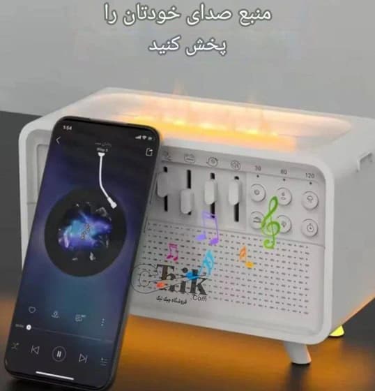 دستگاه بخور سرد آروما با اسپیکر و چراغ خواب — تصویر ۲