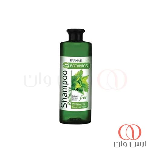 شامپو مو ضد شوره گیاهی فارماسی FARMASI حاوی گزنه مدل botanic حجم 500 میل
