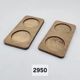 زیر کافی رابر چوبی ۵ عددی