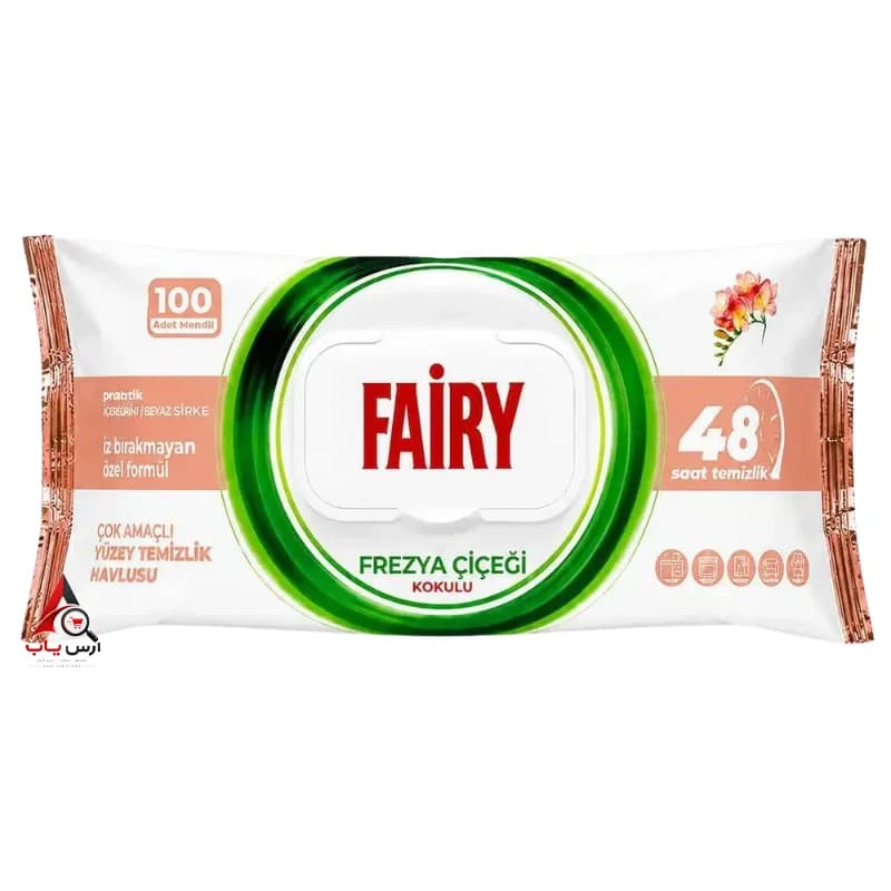 دستمال مرطوب پاک‌کننده سطوح رایحه Universal Freesia بسته 100 عددی — تصویر ۴