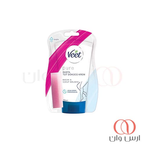 کرم موبر ویت Veet Pure مخصوص پوستهای حساس و مناسب استفاده در حمام ۱۵۰ میل