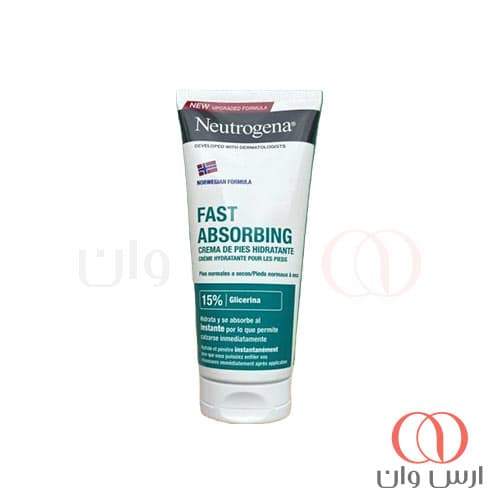 کرم ترک پا پوست نرمال تا خشک نوتروژینا مدل Fast Absorbing Foot Cream حجم 100 میل