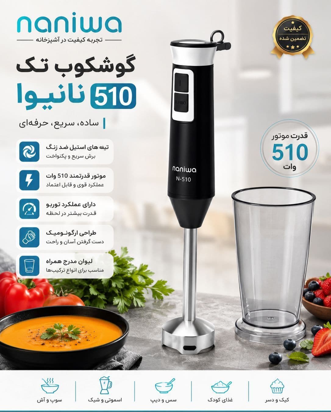 گوشت کوب برقی NHB-510 — تصویر ۴