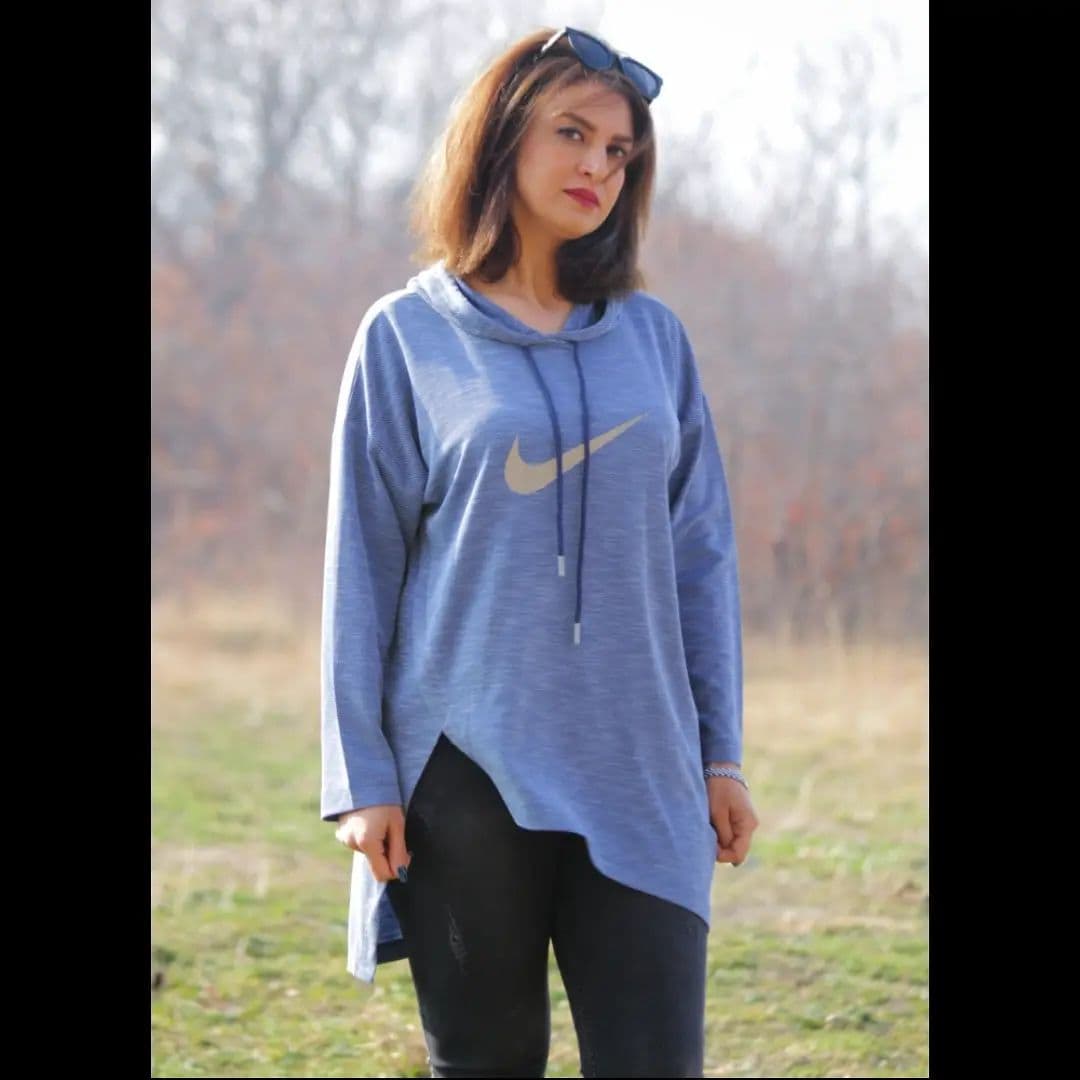 هودی جلو کج کلاه دار زنانه