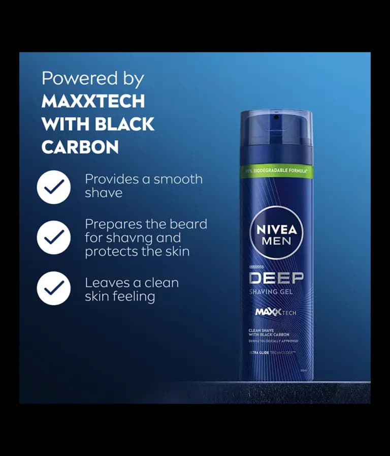 ژل اصلاح مردانه نیوا مدل DEEP حجم 200 میل — تصویر ۵