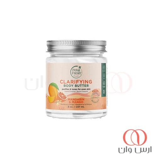 كره بدن پتال فرش Petal Fresh مدل Brightening حاوی روغن بادام و انبه 237 میل