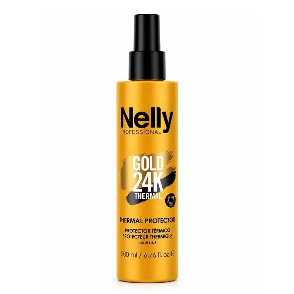 اسپری محافظ حرارتی مو نلی پروفشنال Gold 24K مدل THERMAL حجم 200 میل — تصویر ۹