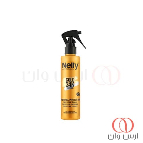 اسپری محافظ حرارتی مو نلی پروفشنال Gold 24K مدل THERMAL حجم 200 میل