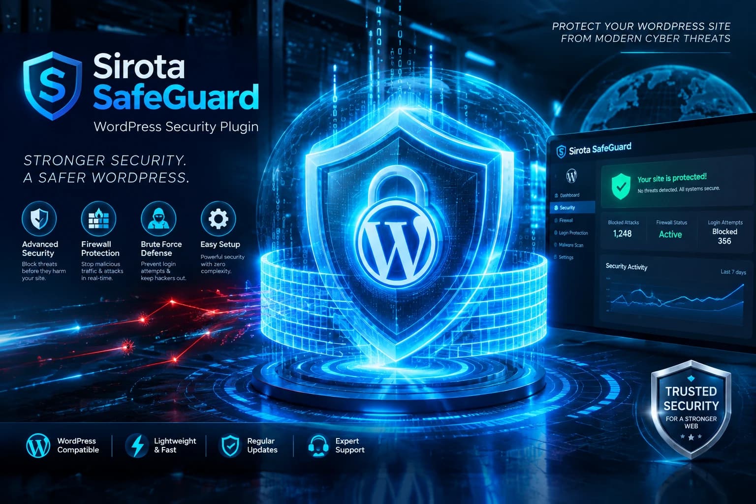 افزونه سیروتا گارد | افزونه جامع امنیت، فایروال و محافظت پیشرفته وردپرس (Sirota SafeGuard Pro) — تصویر ۲