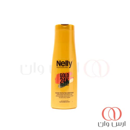 نرم کننده تثبیت کننده رنگ مو نلی پروفشنال گلد مدل COLOURED HAIR حجم 400 میل