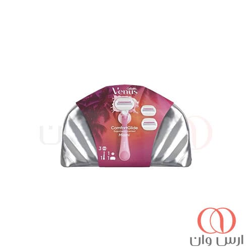 ست هدیه اصلاح زنانه ژیلت ونوس مدل ComfortGlide Sugarberry Miami