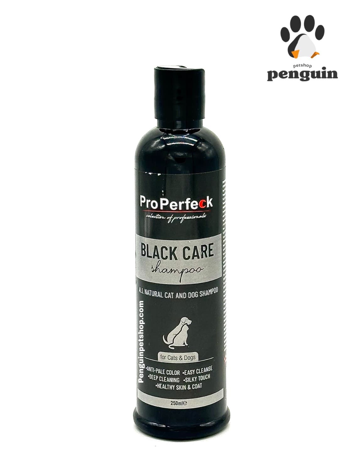 شامپو مخصوص موهای مشکی سگ و گربه پروپرفک مدل Pro Perfeck Black Care حجم ۲۵۰ میلی‌لیتر
