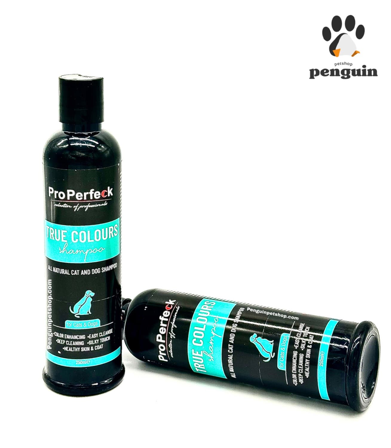 شامپو براق کننده موی سگ و گربه پروپرفک Pro Perfeck True colours حجم ۲۵۰ میلی‌لیتر