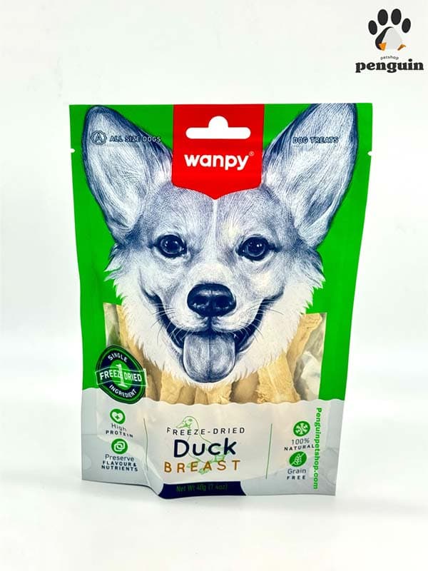 تشویقی سگ فریزدرای ونپی Freeze Dried Duck Breast طعم اردک وزن 100گرم — تصویر ۲