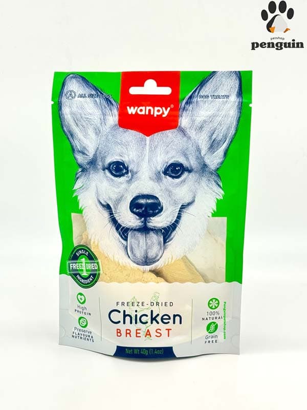 تشویقی سگ فریزدرای ونپی Freeze Dried Chicken Breast طعم مرغ وزن 100گرم