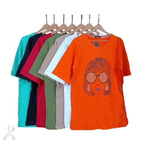 تونیک لانگ پنبه سوپر دختر عینکی نگینی