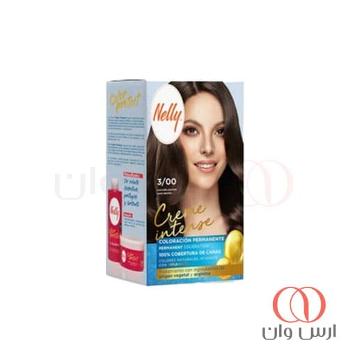 کیت رنگ مو نلی NELLY مدل Creme Intense ضد ریزش مو شماره 3/00 — تصویر ۲
