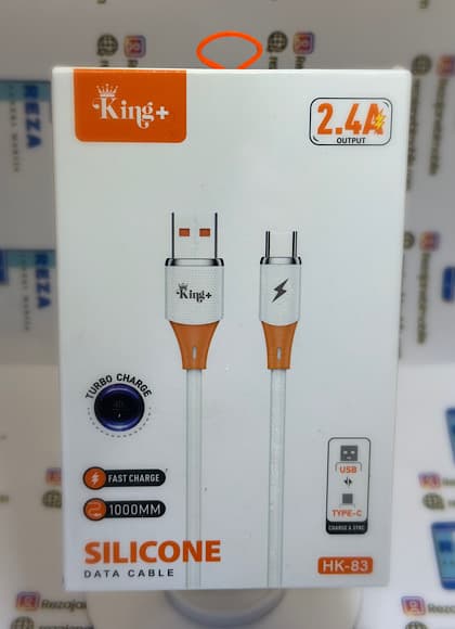 کابل شارژ فست یک سر تایپ سی Usb-C به Usb-A کینگ پلاس مدل Hk-83