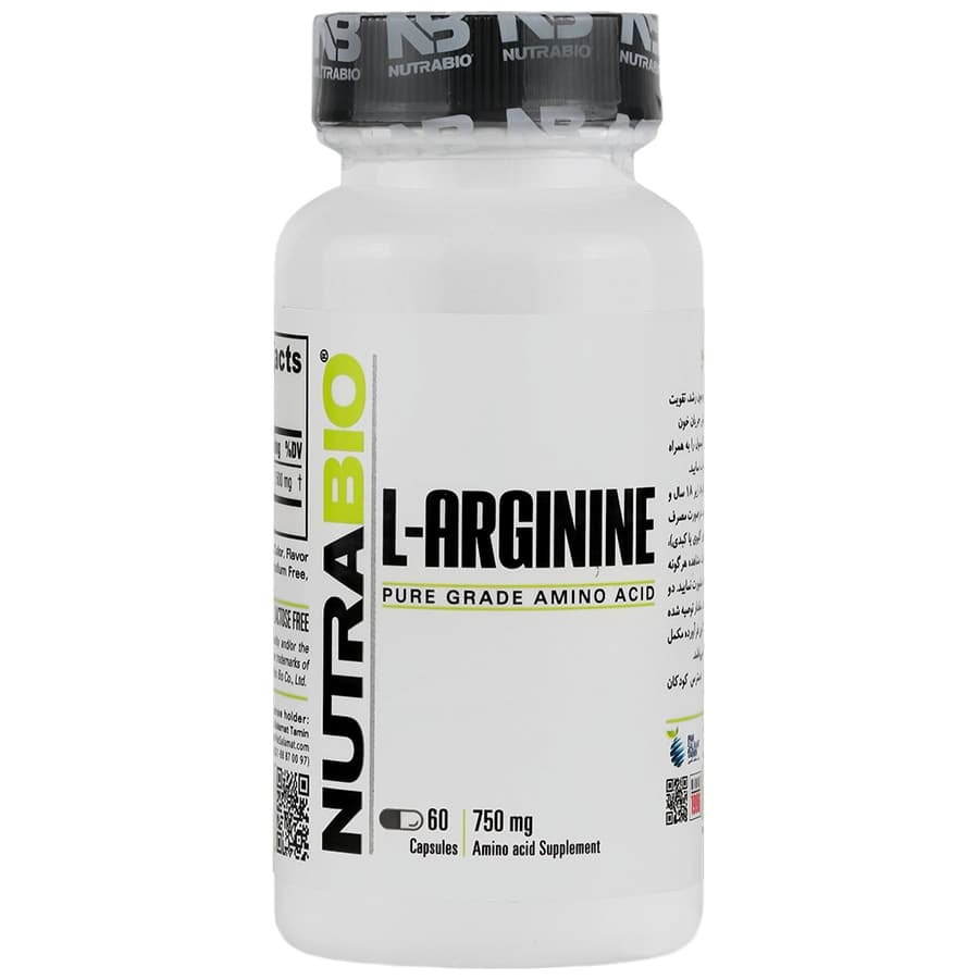 ال آرژنین نوترابایو/ L Arginine Pure Grade Amino Acid Nutra Bio
