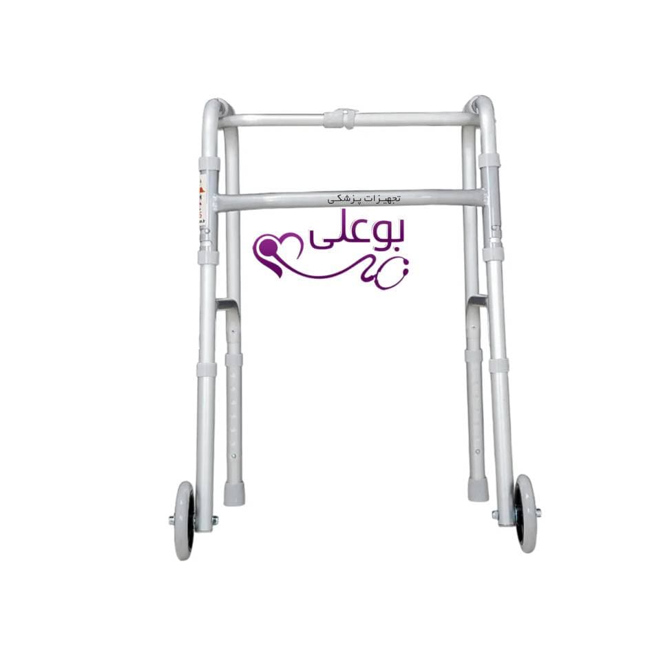 واکر تاشو آلومینیومی چرخ دار قابل تنظیم