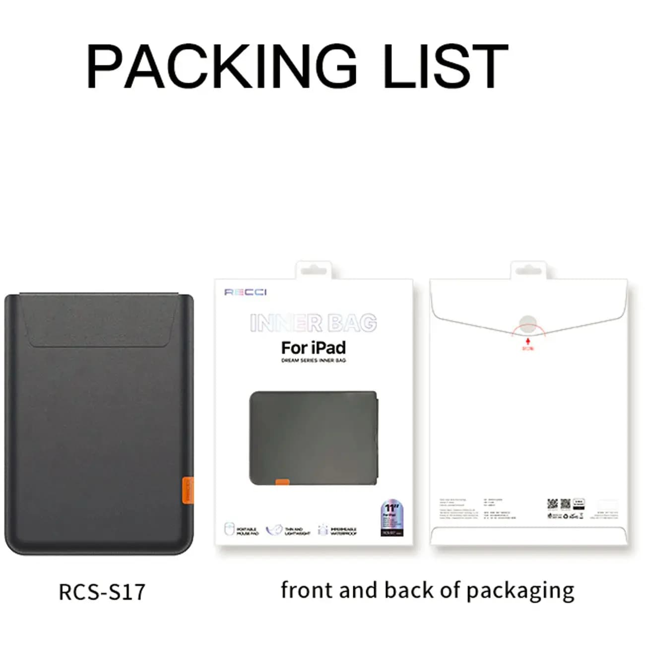 کیف ضدآب آیپد رسی RCS-S17 — تصویر ۵