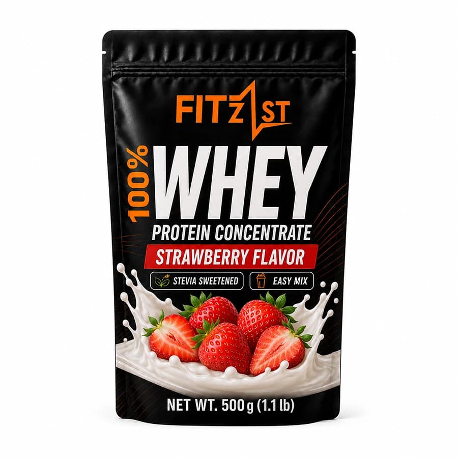 پودر وی 500 گرم توت فرنگی (WHEY) — تصویر ۲