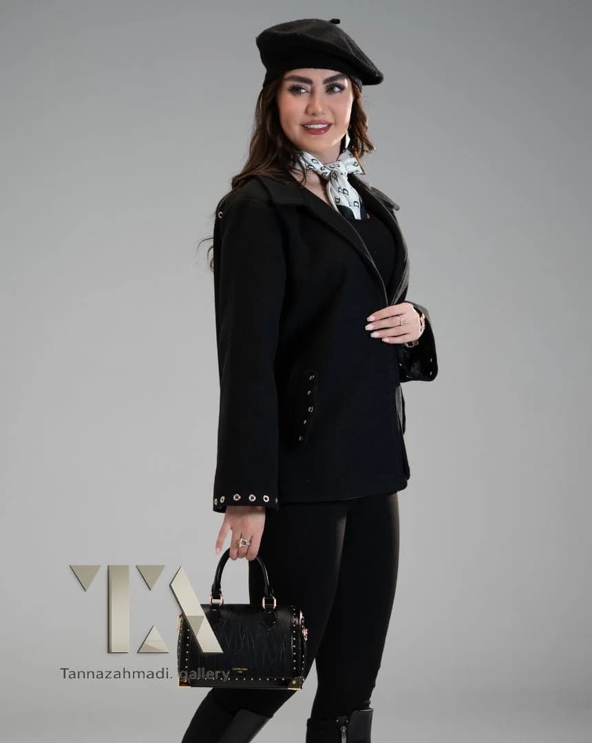 پالتو کتی پاریس رنگ مشکی از کالکشن vip پاییز ۱۴۰۵ — تصویر ۸