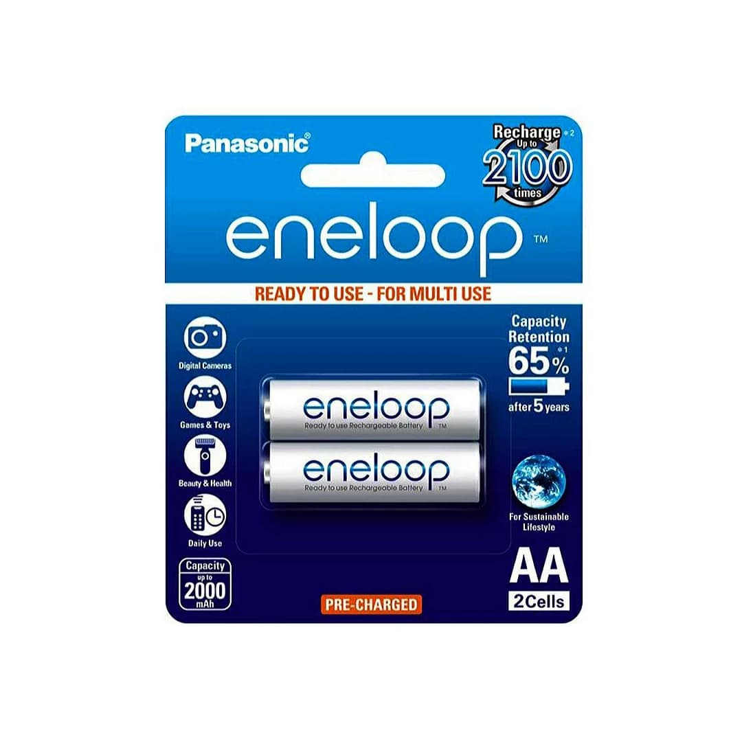 باتری قلمی شارژی eneloop پاناسونیک (کارت 2 عددی) — تصویر ۷