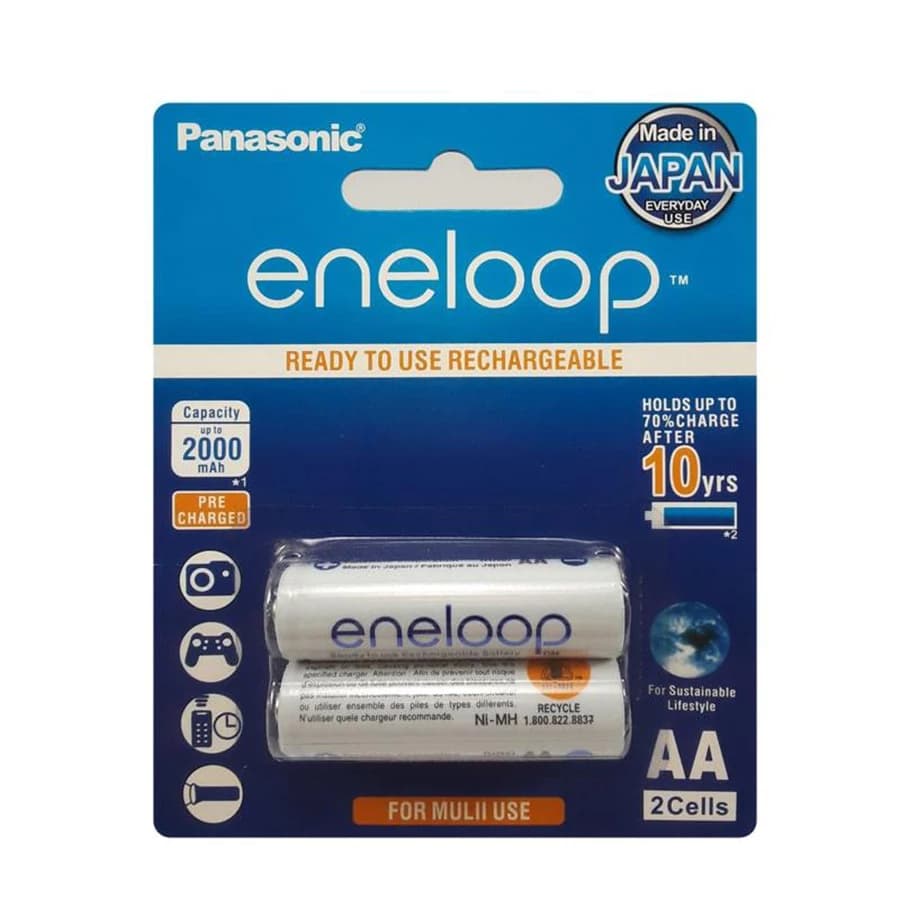 باتری قلمی شارژی eneloop پاناسونیک (کارت 2 عددی)