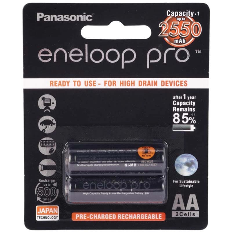 باتری قلمی شارژی eneloop pro پاناسونیک (جعبه 6 کارتی) — تصویر ۶