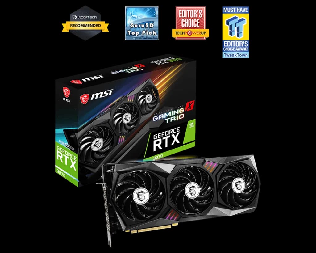 کارت گرافیک استوک msi rtx 3070 gaming x trio