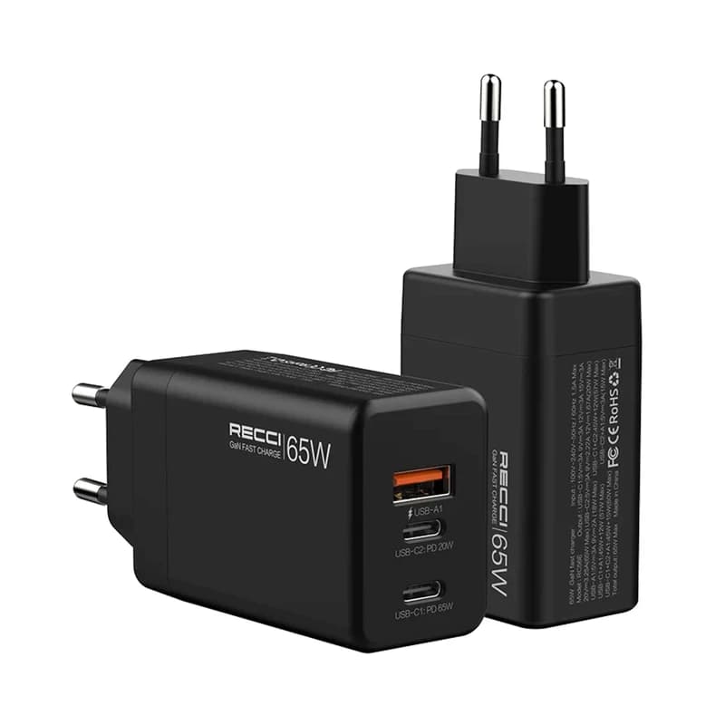 آداپتور رسی 65 وات Recci RC56E — تصویر ۲