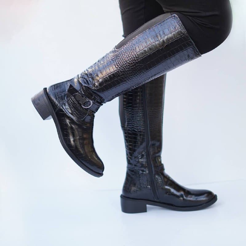 چکمه زنانه چرم کد 118