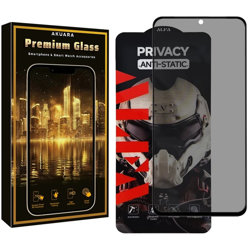 محافظ صفحه نمایش حریم شخصی آکوآرا مدل Premium P1 مناسب برای گوشی موبایل شیائومی Poco X3 / Redmi Note 9s / POCO F3
