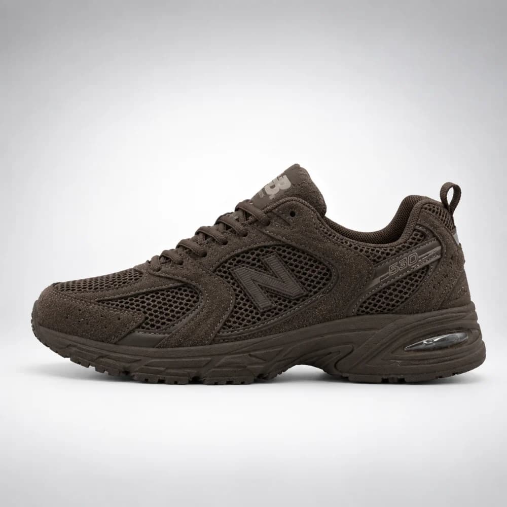 کتونی زنانه نیوبالانس 530 قهوه‌ای تیره | New Balance 530 Dark Brown
