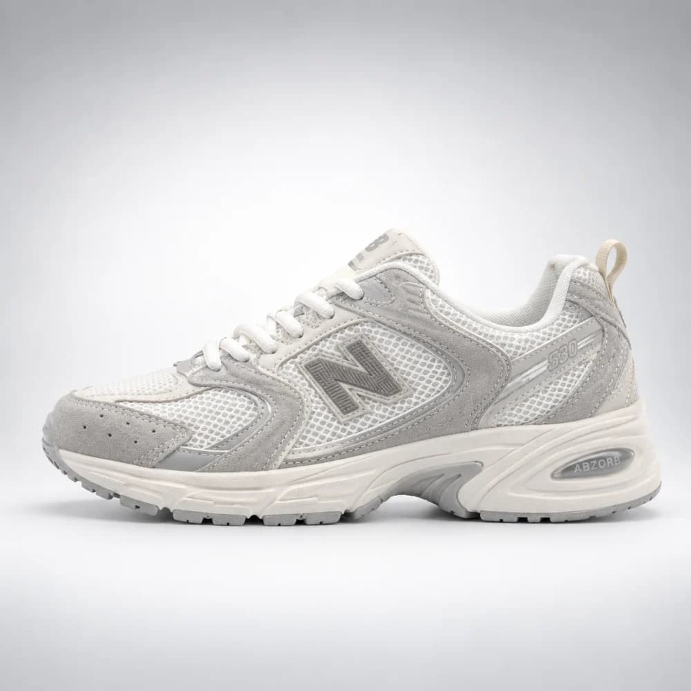 کتونی زنانه نیوبالانس 530 سفید طوسی | New Balance 530 White Grey — تصویر ۲