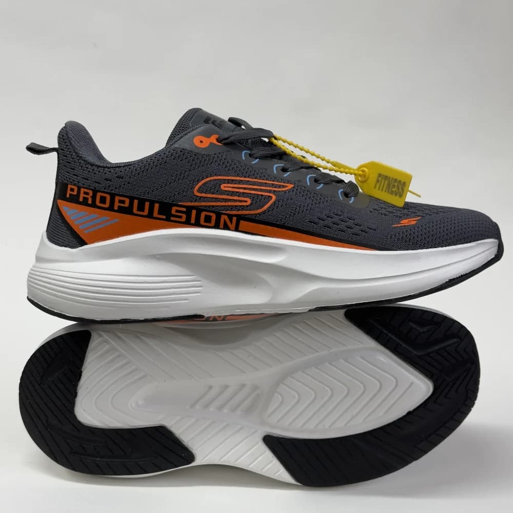 کتونی اسکیچرز مکس کوشنینگ پروپالشن طوسی | Skechers Max Cushioning Propulsion Gray — تصویر ۴