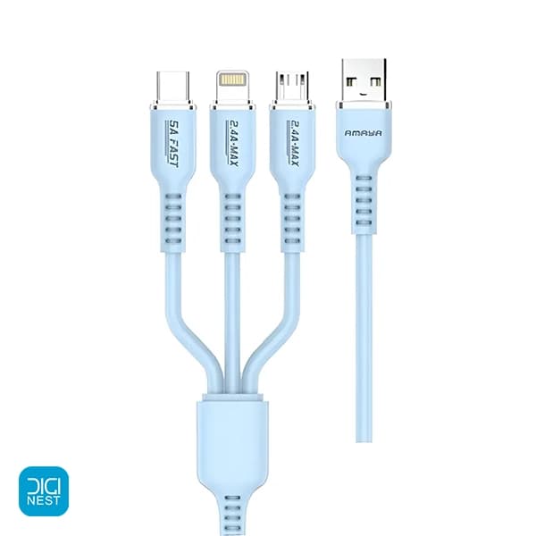 کابل شارژ 3 در 1 (چند سر) آمایا مدل Amaya ACD-X30