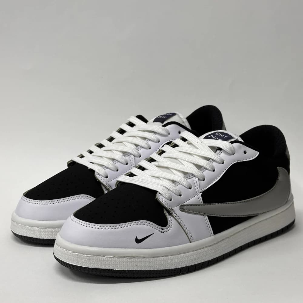 کتونی مردانه نایک ایر جردن 1 لو تراویس اسکات دیور مشکی سفید | Travis Scott x Air Jordan 1 Low Dior Black White — تصویر ۳