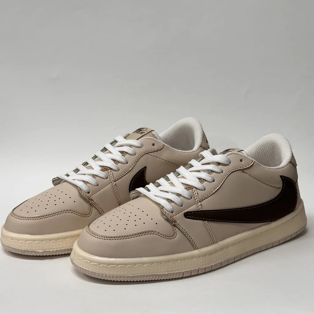 کتونی نایک ایر جردن 1 لو تراویس اسکات کرم قهوه‌ای | Travis Scott x Air Jordan 1 Low Cream Brown — تصویر ۳