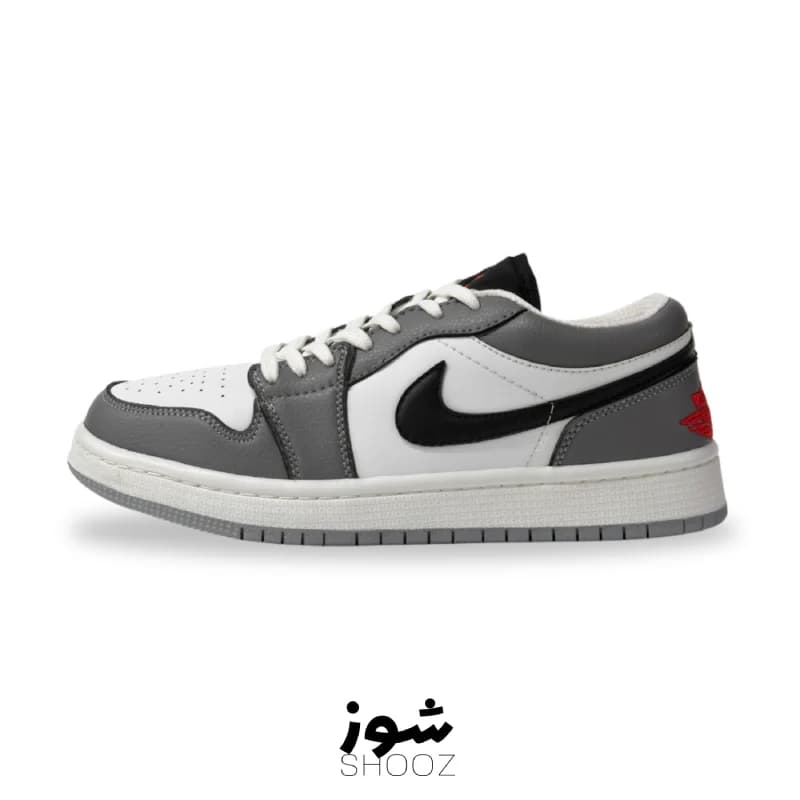 کتونی نایک ایر جردن 1 لو سفید طوسی | Air Jordan 1 Low Smoke Grey