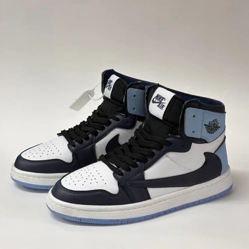 کتونی نایک ایر جردن 1 های سفید سرمهای | Air Jordan 1 High University Blue — تصویر ۴