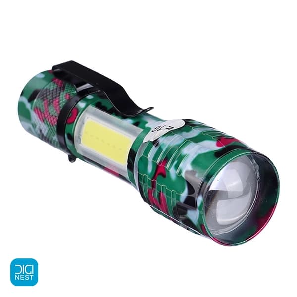 چراغ قوه پلیسی شارژی Flashlight COB+XPE LED چریکی