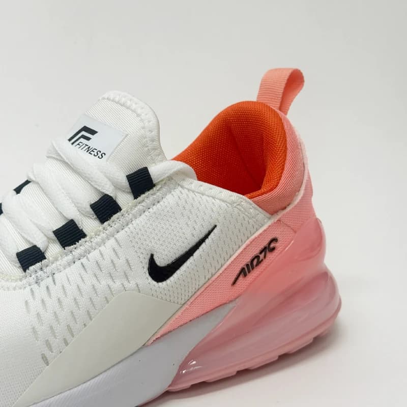 کتونی زنانه نایک air max 270 سفید صورتی وارداتی مستر کوالیتی — تصویر ۸