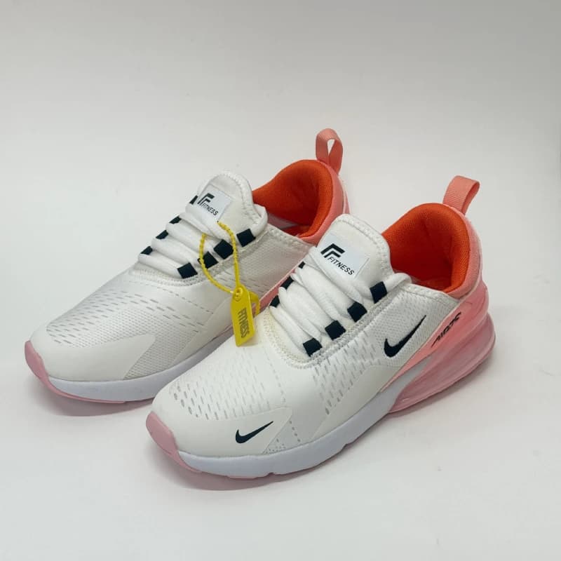 کتونی زنانه نایک air max 270 سفید صورتی وارداتی مستر کوالیتی — تصویر ۴