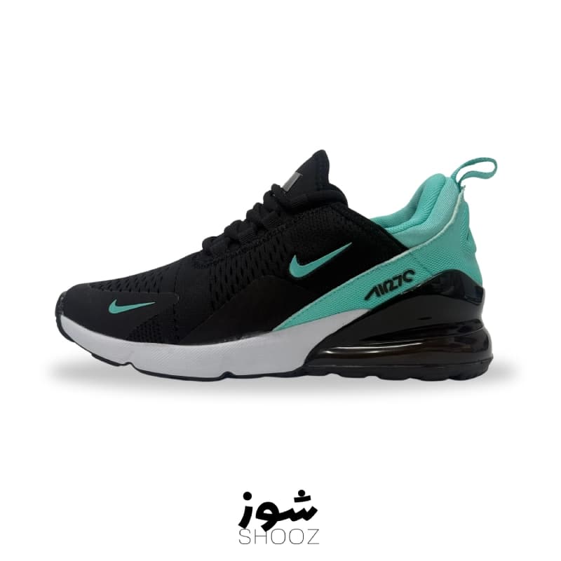 کتونی زنانه نایک air max 270 مشکی سبز وارداتی مستر کوالیتی