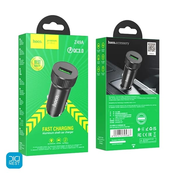 شارژر فندکی 18 وات هوکو hoco مدل Z49A QC3.0 — تصویر ۲