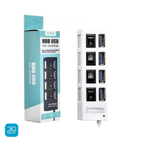 هاب یو اس بی 4 پورت ترکا مدل TREQA USB 2.0 — تصویر ۳